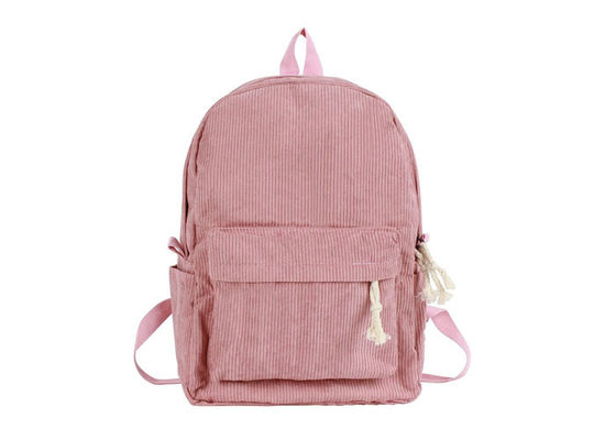 quality Zaino di cotone 100% personalizzato Zaino di corduroy rosa beige factory